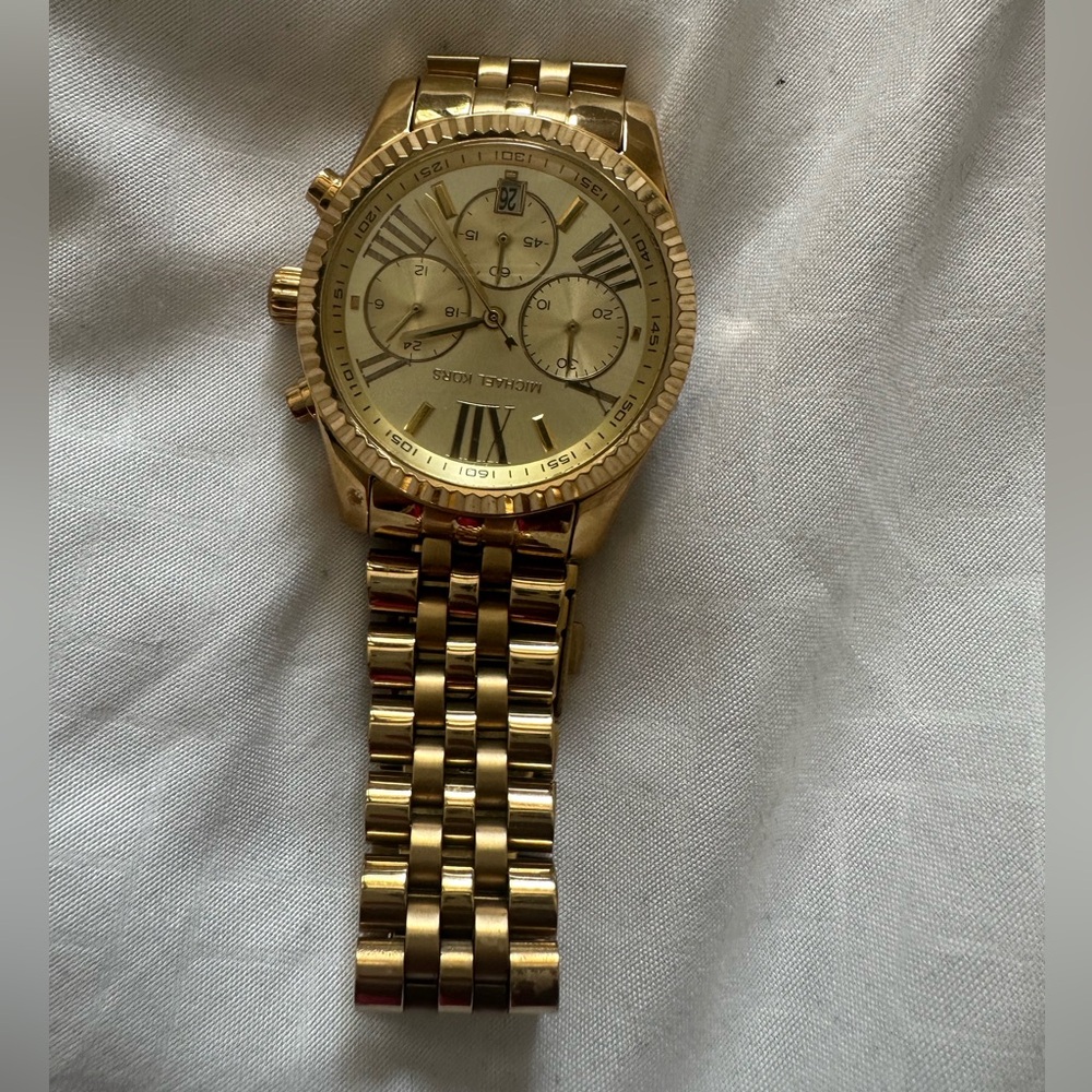 Michael Kors Women’s Gold Stainless Steel Chronograph Watch